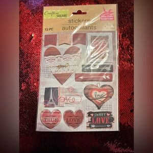 CRAFTER'S SQUARE Watercolor HEARTS Pop-Up Stickers - 12 Pictures